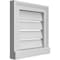 Ekena Millwork Vertical Surface Mount PVC Gable Vent: Functional, w/ 2"W x 2"P Brickmould Sill Frame, 14"W x 14"H GVPVE14X1403SF - alternate 3